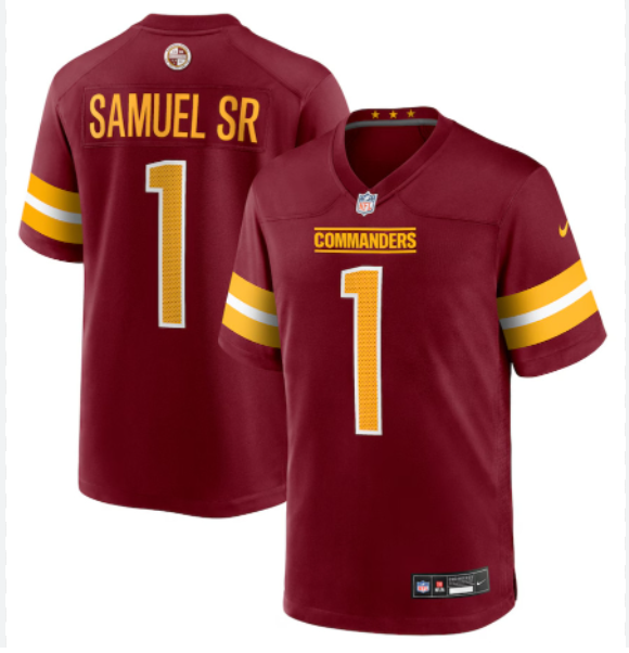 Men Washington Commanders #1 Deebo Samuel SR red Nike Jersey